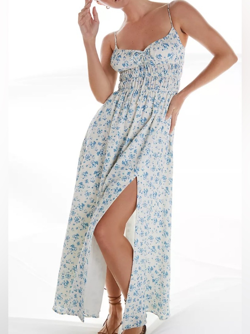Sau Lee Beatrice Midi Dress in Floral Size UK 8/US 4